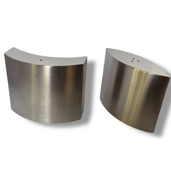 Stainless Steel Salt & Pepper Shaker Set Modern‎ Design 4oz American Metalcraft - Picture 5 of 9